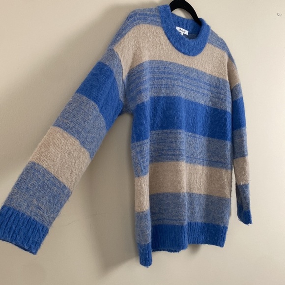 Madewell Otis Fiji Alpaca Wool Space Dye Striped Pullover Sweater sz S - Picture 9 of 13